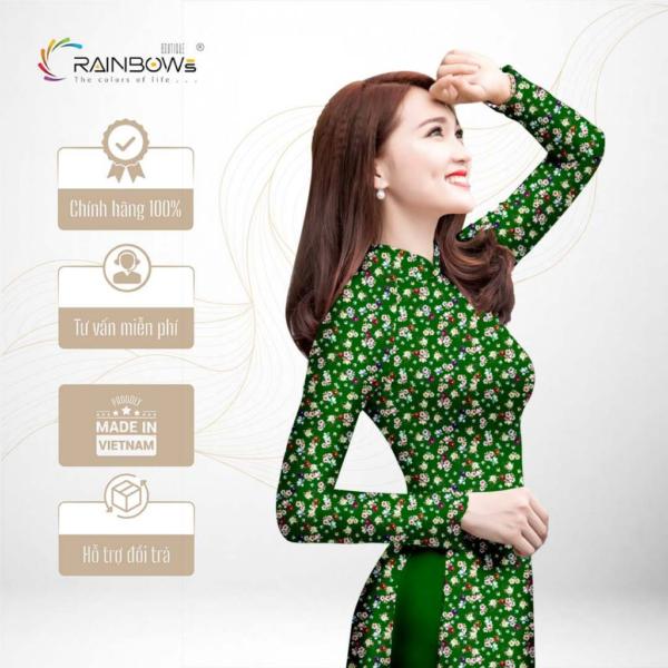 Vải Lụa Mã Não Bảo Anh In 3D Cao Cấp, Họa Tiết Hoa Nhí Siêu Xinh - AD154-NNA04 - Hình ảnh 2