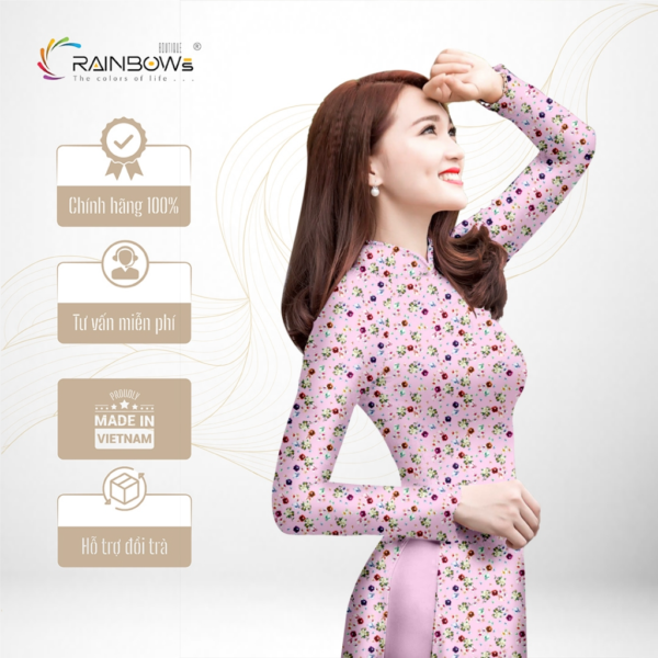 Vải Lụa Mã Não Bảo Anh In 3D Cao Cấp, Họa Tiết Hoa Nhí Siêu Xinh - AD154-NNA04 - Hình ảnh 7