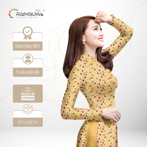 Vải Lụa Mã Não Bảo Anh In 3D Cao Cấp, Họa Tiết Hoa Nhí Siêu Xinh - AD154-NNA04 - Hình ảnh 5