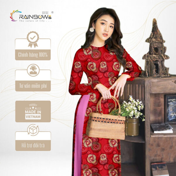 Vải Lụa Mã Não Bảo Anh Cao Cấp, Họa Tiết Thiết Kế Tinh Xảo - AD158-MTAD325 - Hình ảnh 6