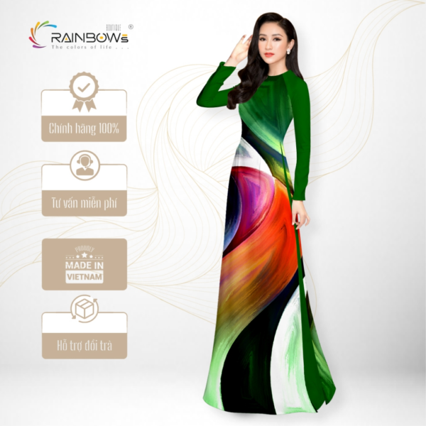 Vải Áo Dài Tặng Bà Tặng Mẹ Tặng Cô , Lụa Mã Não Bảo Anh Cao Cấp, Màu Sắc Sống Động - AD26-NNA34 - Hình ảnh 2