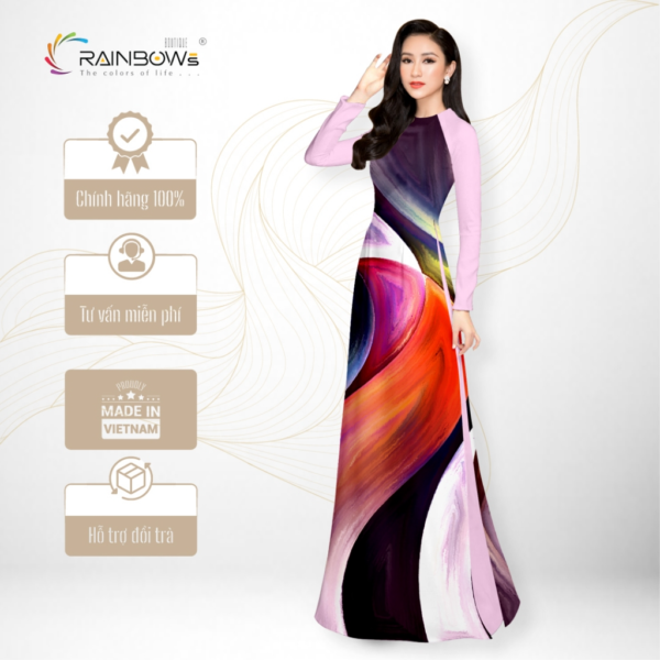 Vải Áo Dài Tặng Bà Tặng Mẹ Tặng Cô , Lụa Mã Não Bảo Anh Cao Cấp, Màu Sắc Sống Động - AD26-NNA34 - Hình ảnh 6
