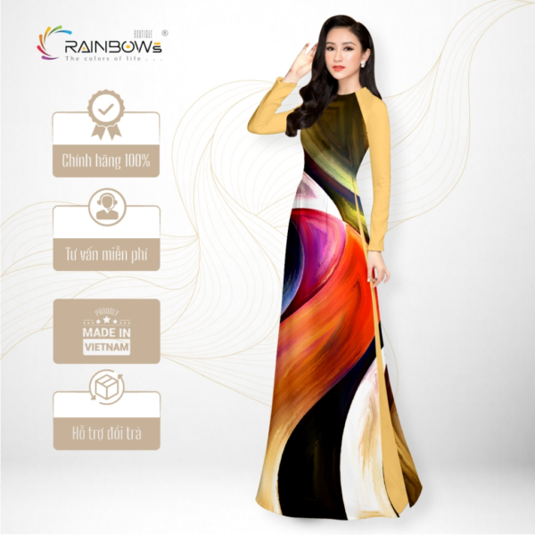 Vải Áo Dài Tặng Bà Tặng Mẹ Tặng Cô , Lụa Mã Não Bảo Anh Cao Cấp, Màu Sắc Sống Động - AD26-NNA34 - Hình ảnh 4