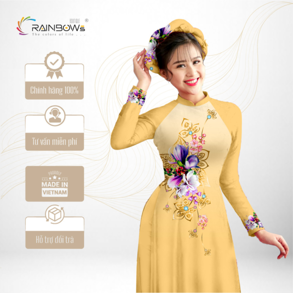 Vải Lụa Mã Não Bảo Anh Cao Cấp, Họa Tiết Thiết Kế Đẹp - AD52-NNA61 - Hình ảnh 3