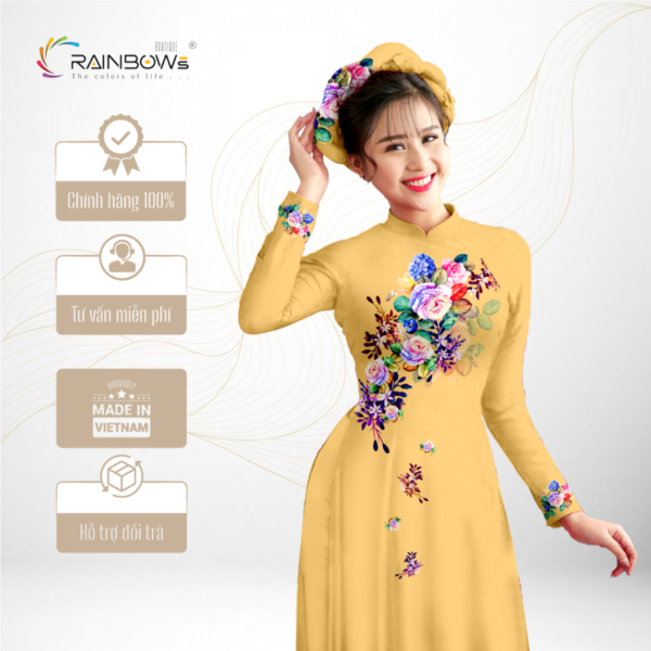Vải Mã Não Bảo Anh Latin Cao Cấp, Họa Tiết Nhành Hoa Hồng - AD80-NNA99 - Hình ảnh 4