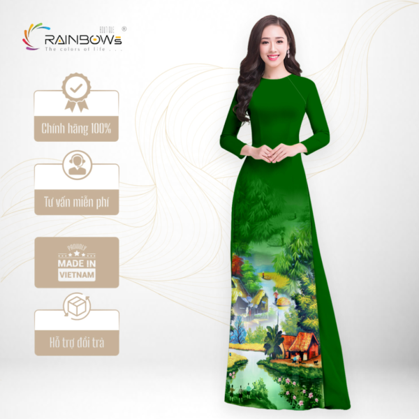 Vải Mã Não Bảo Anh Cao Cấp, Họa Tiết Phong Cảnh Đẹp - AD84-NNA103 - Hình ảnh 2