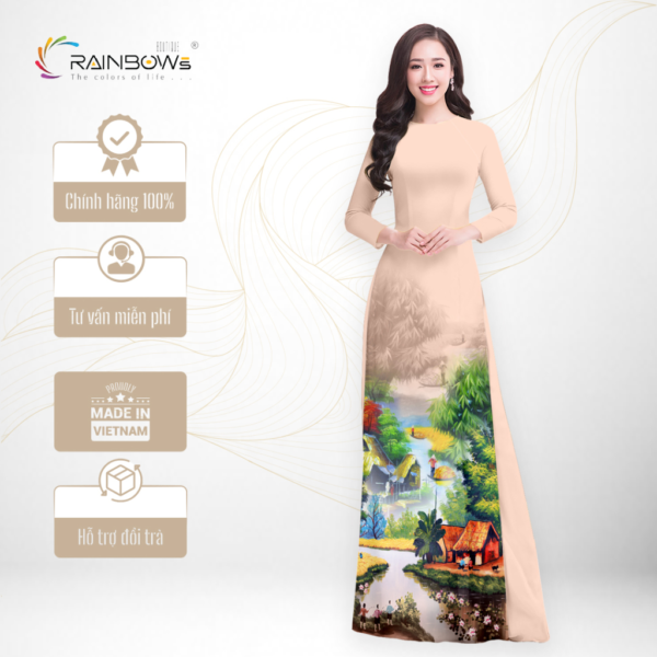 Vải Mã Não Bảo Anh Cao Cấp, Họa Tiết Phong Cảnh Đẹp - AD84-NNA103 - Hình ảnh 7