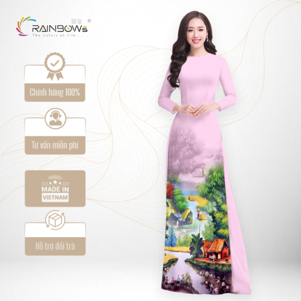 Vải Mã Não Bảo Anh Cao Cấp, Họa Tiết Phong Cảnh Đẹp - AD84-NNA103 - Hình ảnh 6